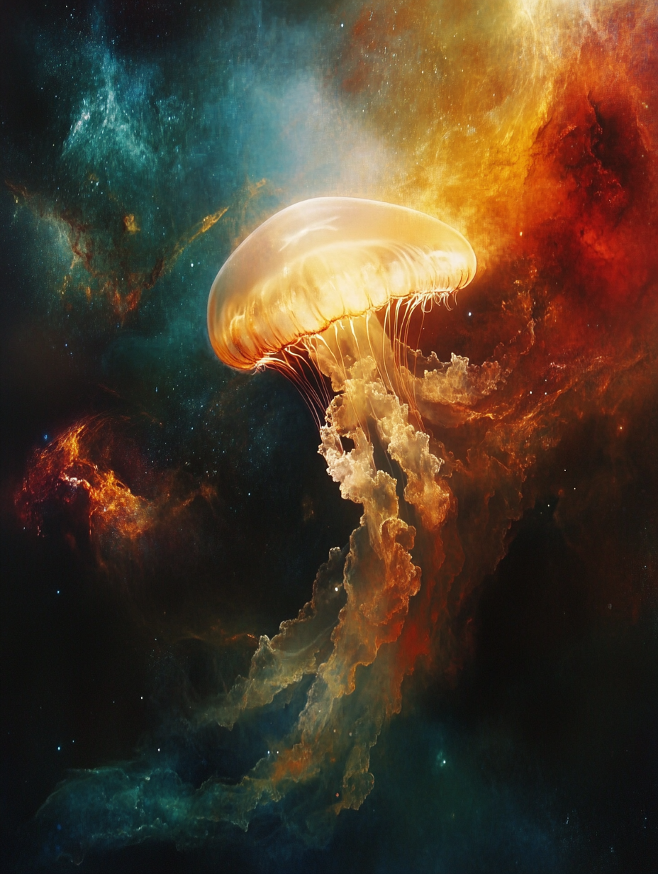 Giant Of The Cosmos - Large Abstract Space Art Canvas Print 90x120cm