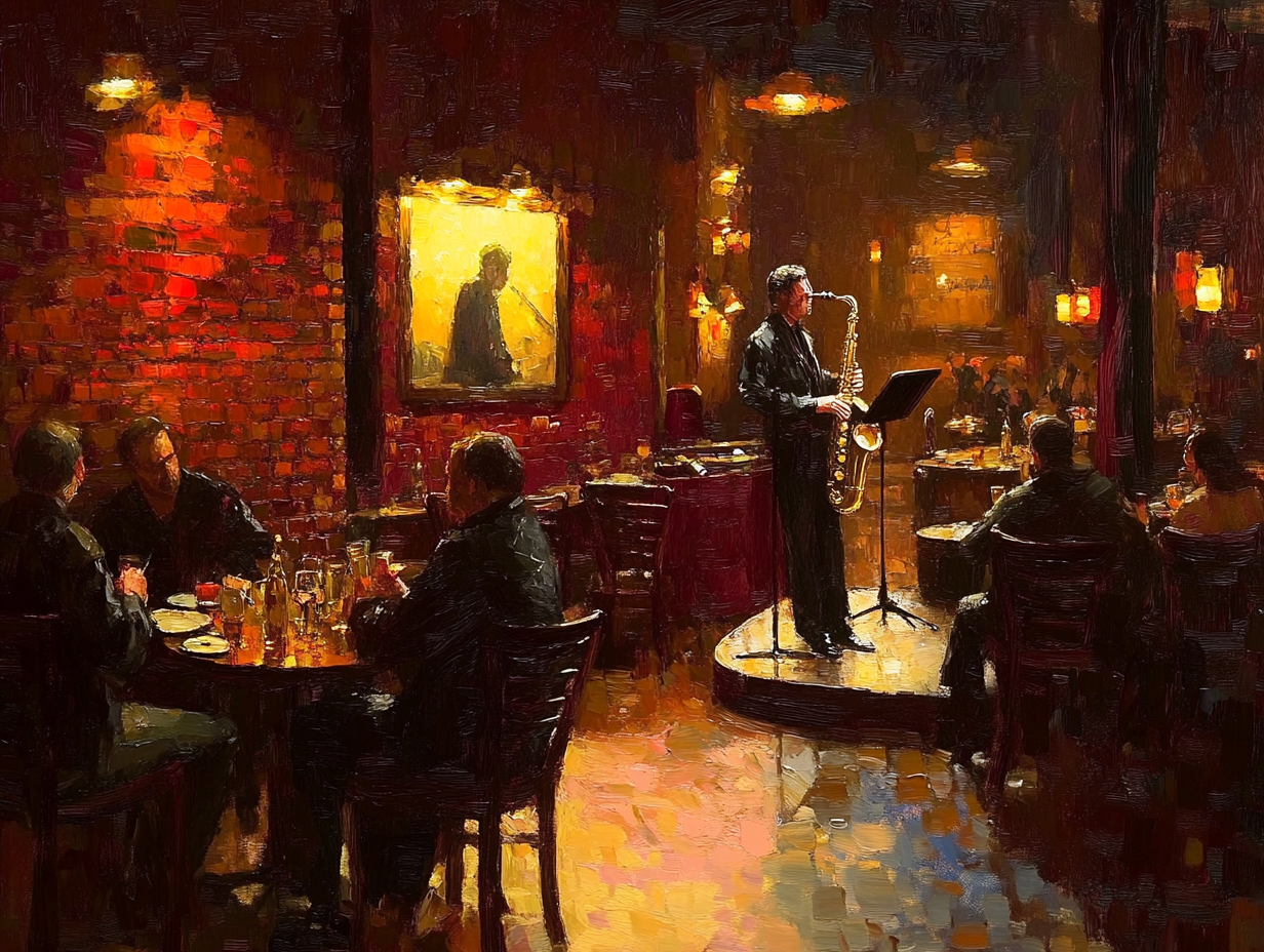 Open Mic Night Canvas Art - Digital Giclee Print 130x93cm