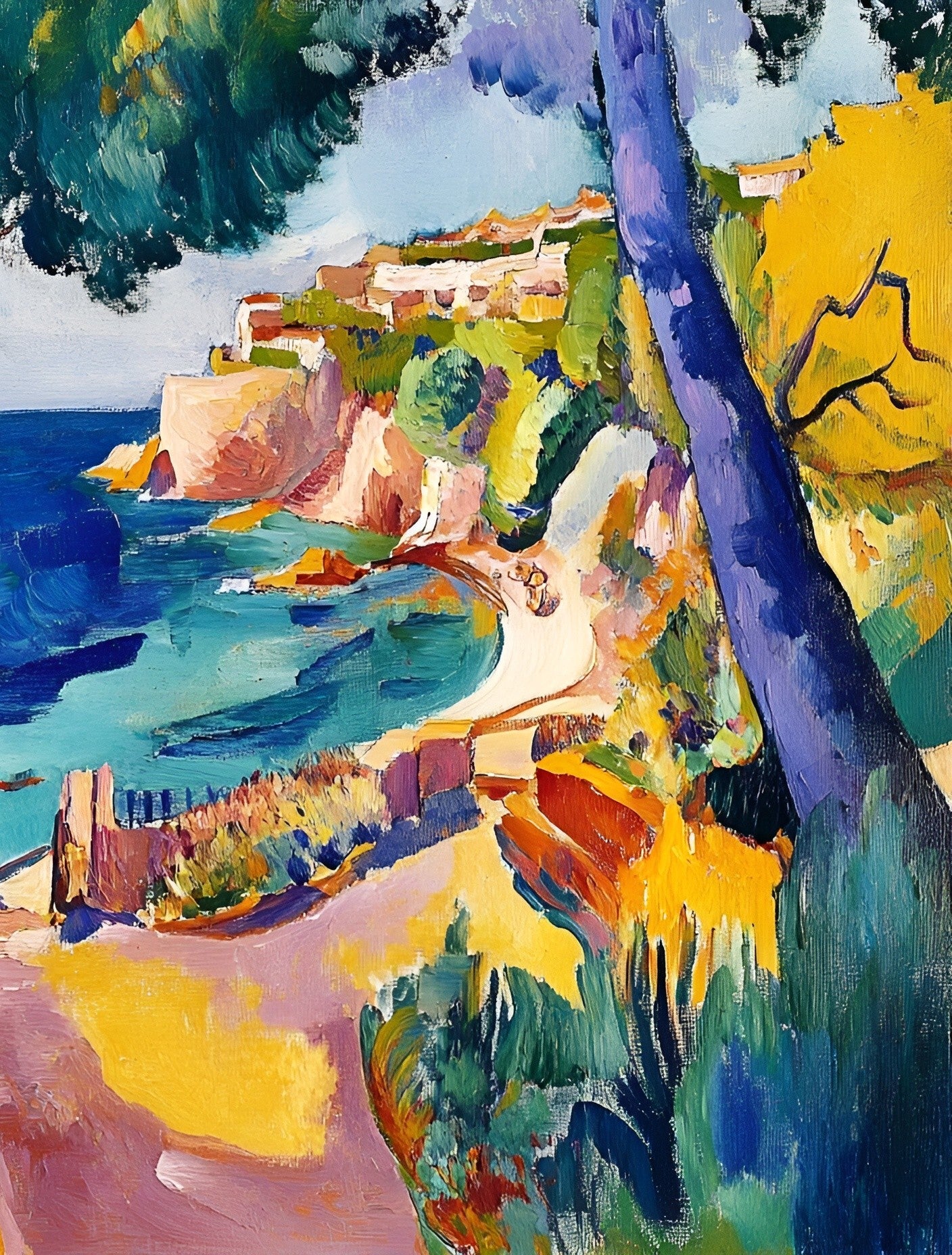 Coastal Canvas Art Print - Pathway to the Sea 120x90cm Wall Art