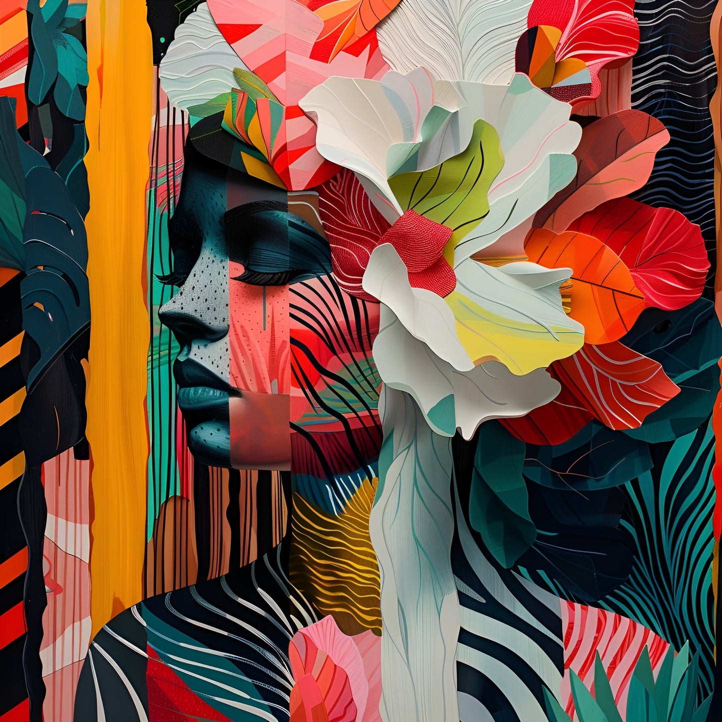 Echoes of Nature, 120 cm x 120 cm (47.2" x 47.2")