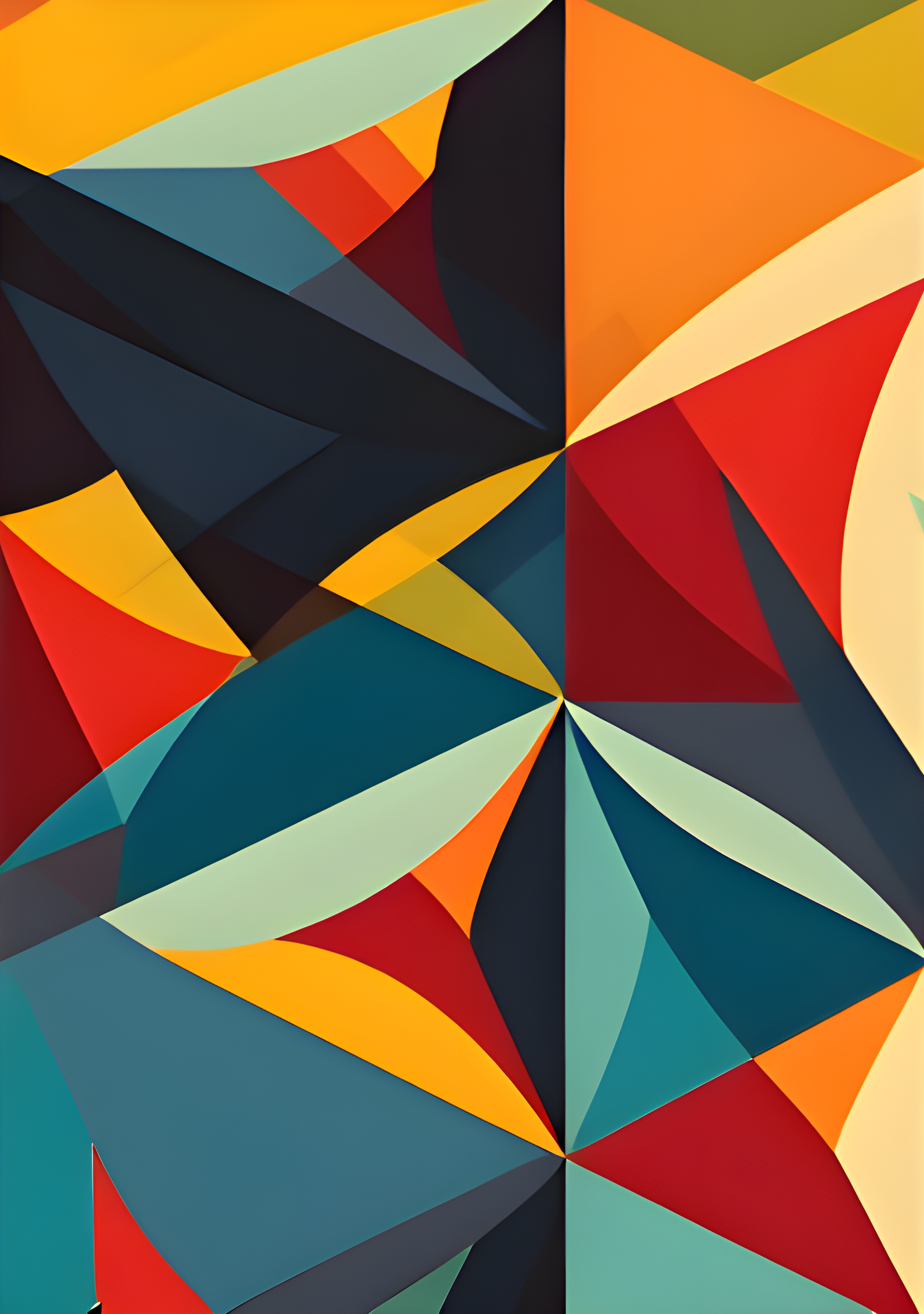 Colorful abstract art print on canvas, 150x112cm, by My Store, featuring a kaleidoscope design.