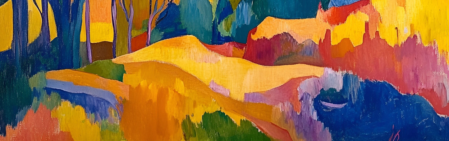 Hills of Harmony Abstract Landscape Art Print 120x90cm Canvas