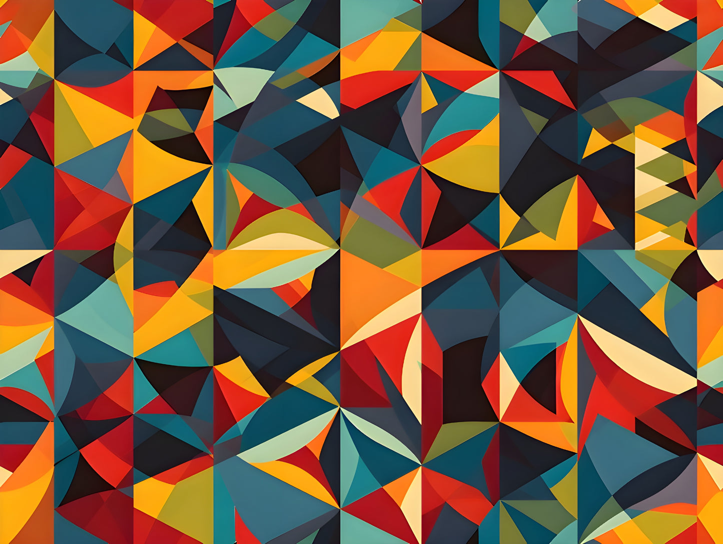 Colorful abstract art print on canvas, 150x112cm, by My Store, featuring a kaleidoscope design.