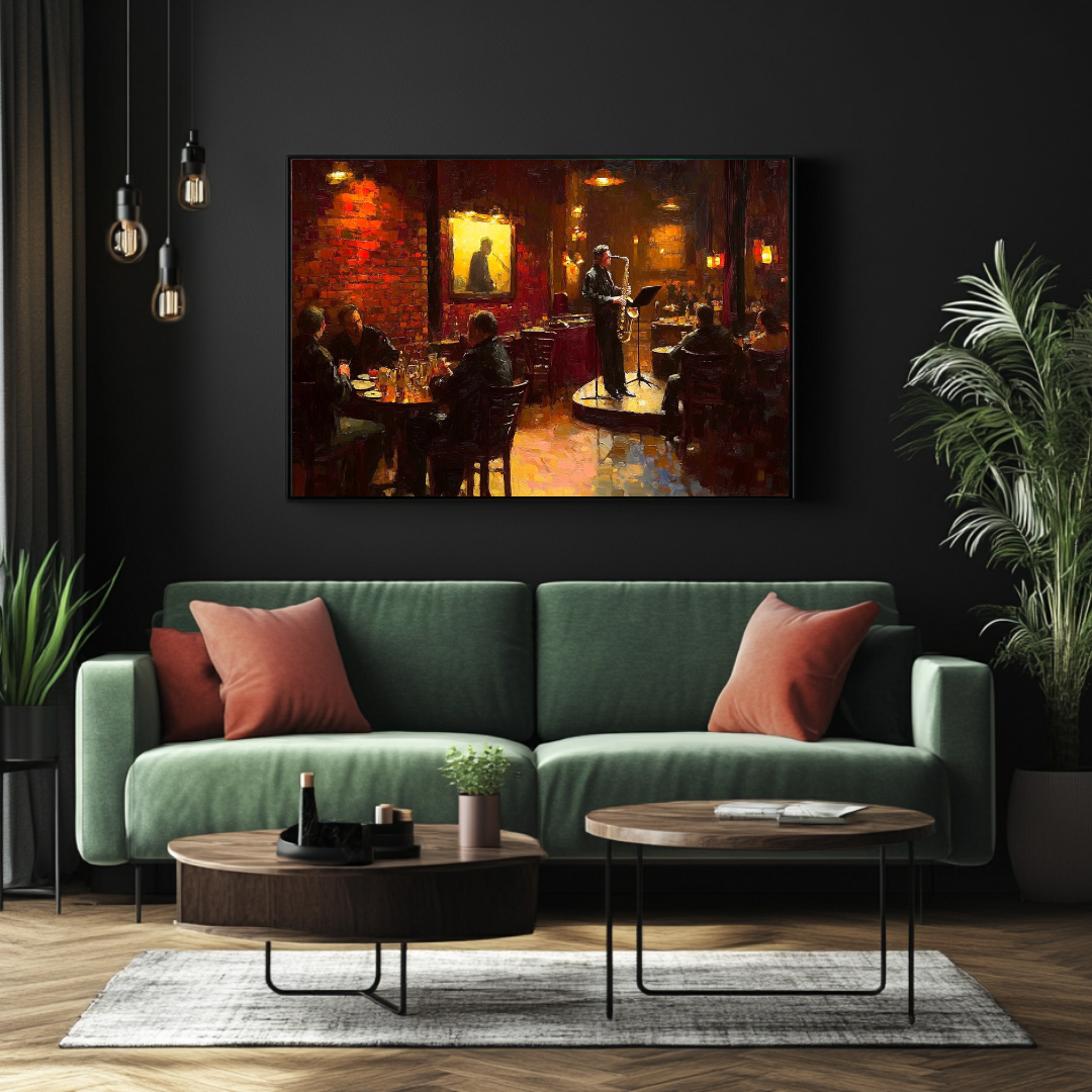 Open Mic Night Canvas Art - Digital Giclee Print 130x93cm