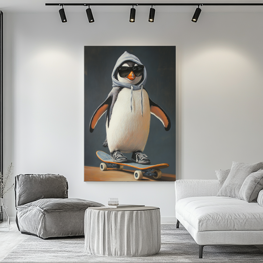 Anthropomorphic animal portrait print featuring a punk style, by My Store, vibrant colors and detailed illustration.