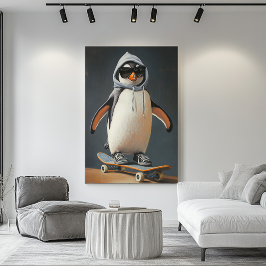 Anthropomorphic animal portrait print featuring a punk style, by My Store, vibrant colors and detailed illustration.