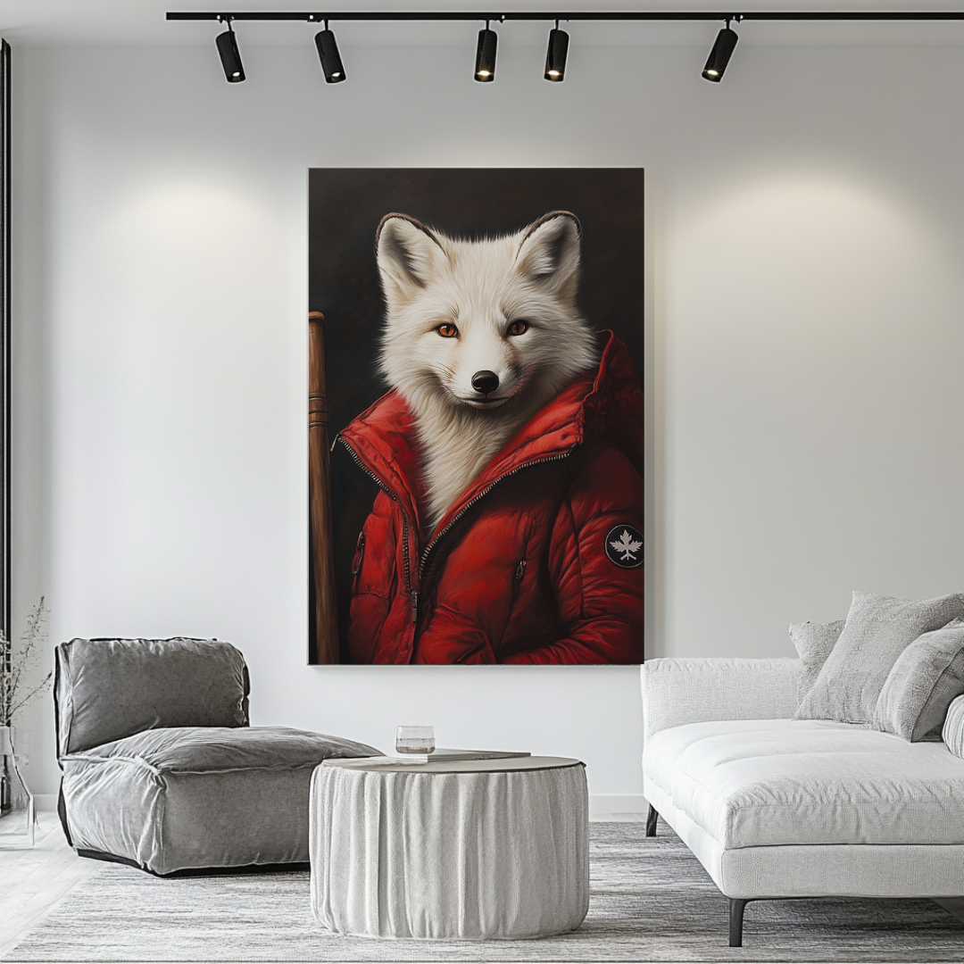 Anthropomorphic animal portrait print featuring a whimsical explorer character by My Store
