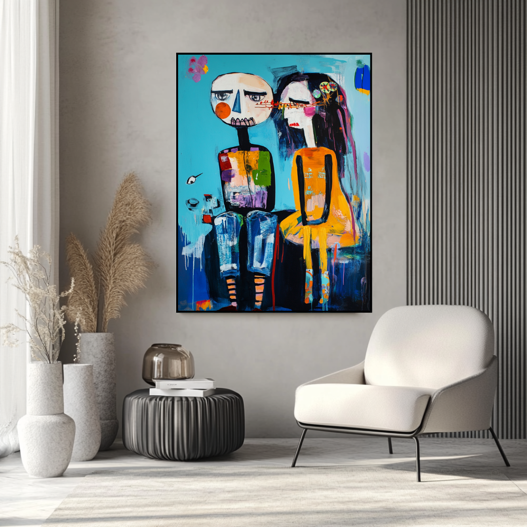 Romantic canvas art print featuring 'I'm Sorry' text, 90x120cm, by My Store, perfect for bedroom wall decor.