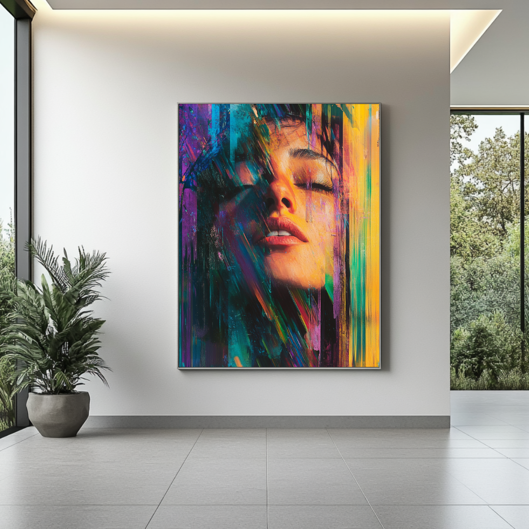 Colorful contemporary canvas art featuring female figures by My Store