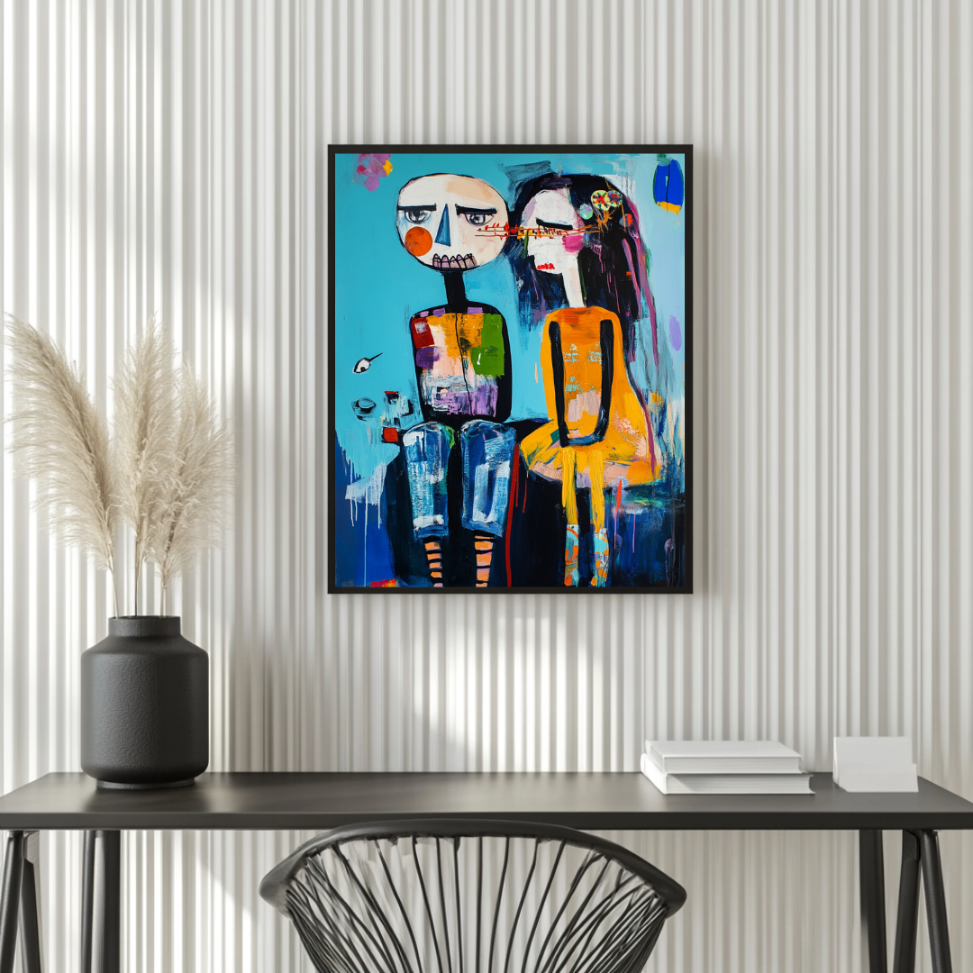 Romantic canvas art print in soft colors, featuring 'I'm Sorry' text, 90x120cm by My Store for bedroom wall decor.