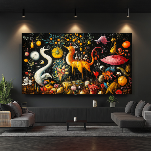 Large digital print canvas wall art featuring a serene moonlit landscape, 120x71cm by My Store.