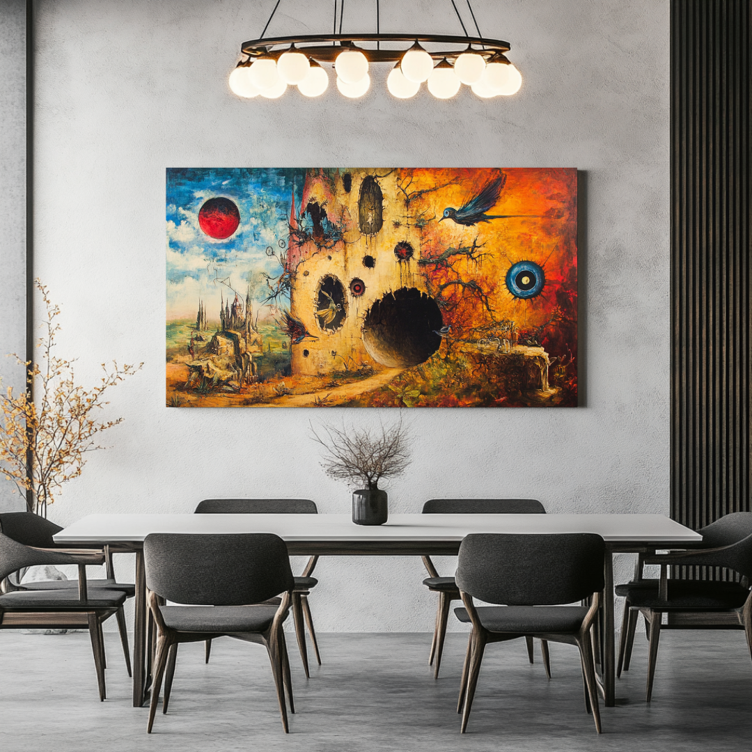 Digital giclée insect art canvas print by My Store, 80x47.6cm, featuring vibrant colors for unique bedroom decor.