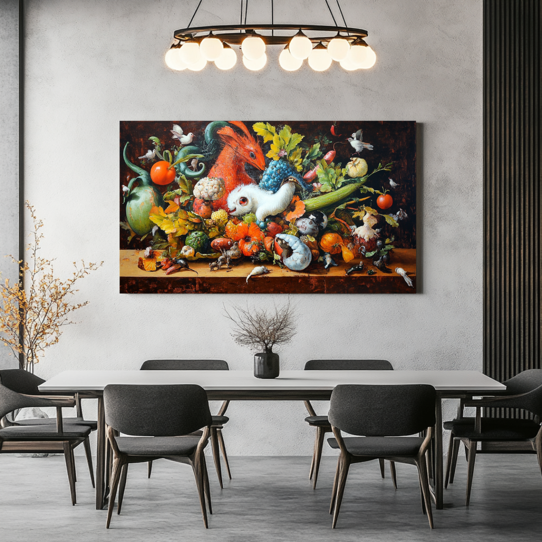 Cornucopia Digital Art Print - Bosch Inspired Canvas Wall Art