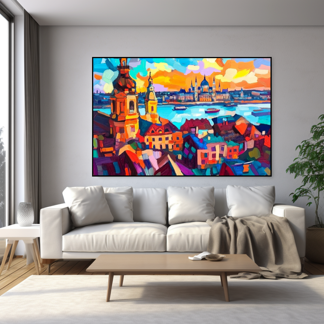 Budapest #3 Digital Art Print - Canvas Wall Art 130x93cm