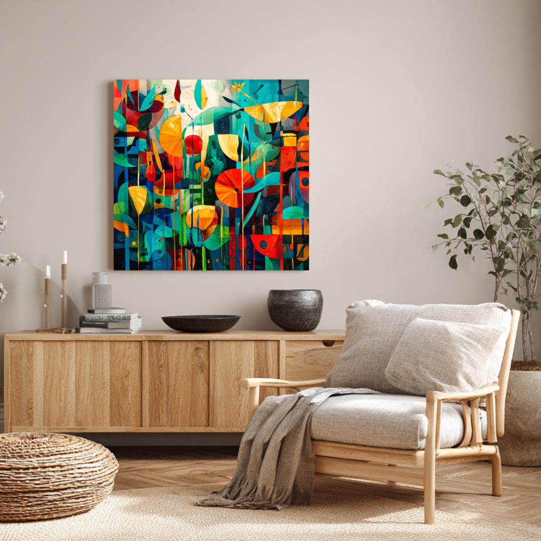 Forest - Digital Art Canvas Print - 120x120cm