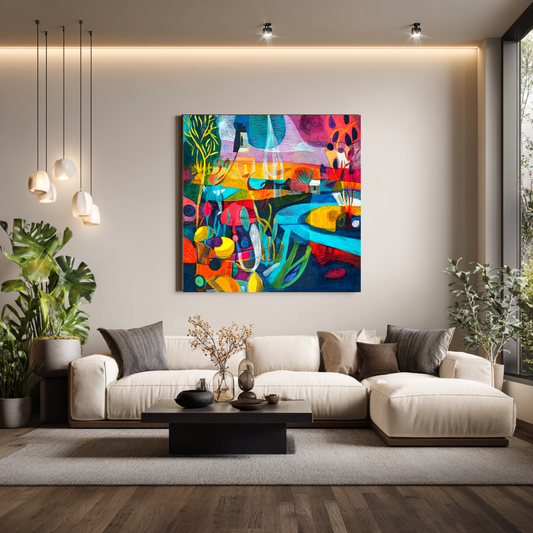 Manaus – Digital Canvas Art Print 120x120cm by Marta Ellie