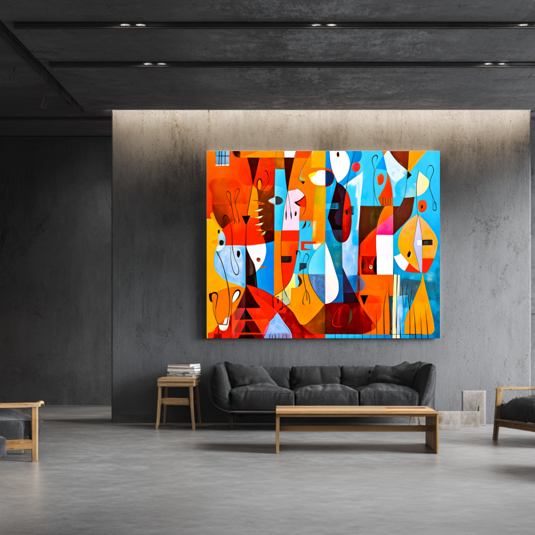 Playground - Digital Art Canvas Print - 120x120cm