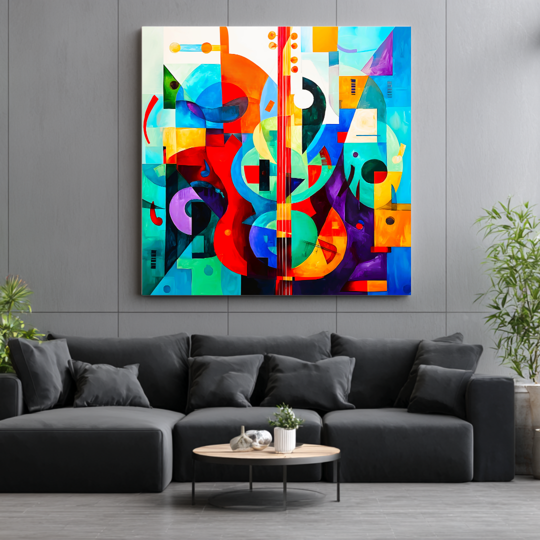 Concert - Digital Art Canvas Print - 120x120cm