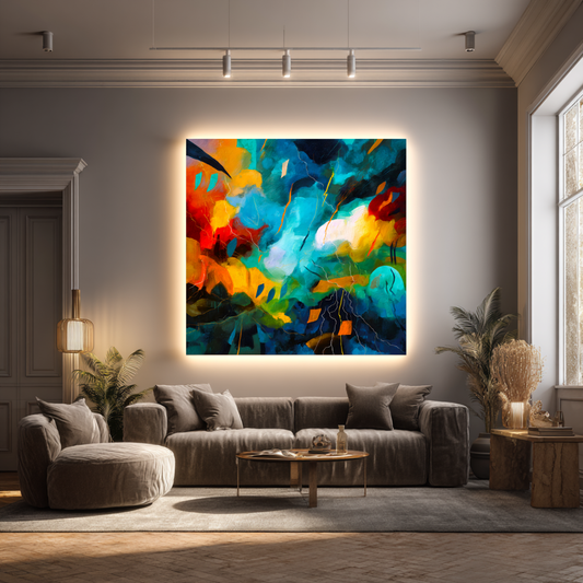 L'appel du vide – Digital Canvas Art Print 120x120cm by Marta Ellie