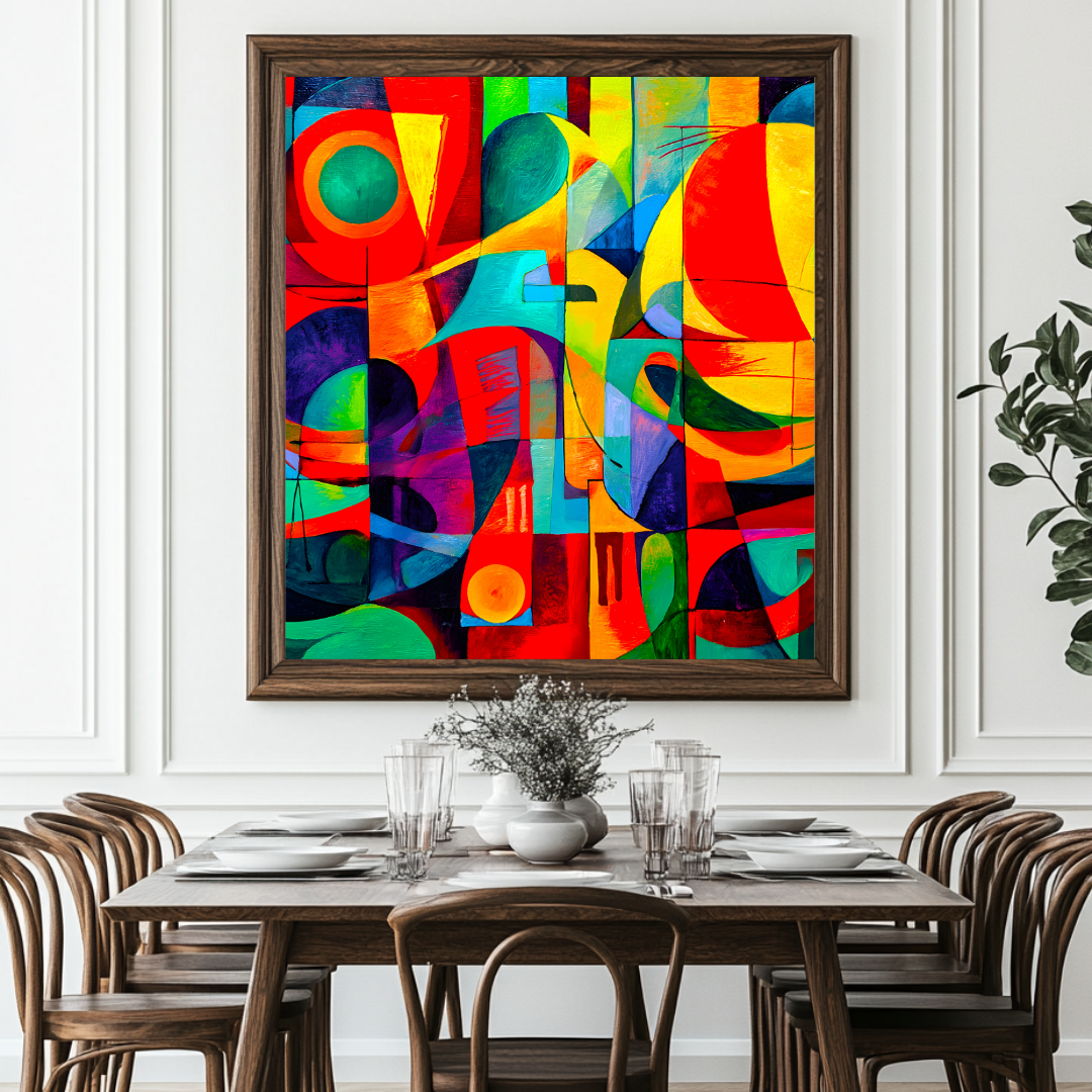 Dancefloor - Digital Art Canvas Print - 120x120cm