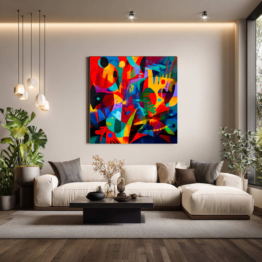 Illusions - Digital Art Canvas Print - 120x120cm