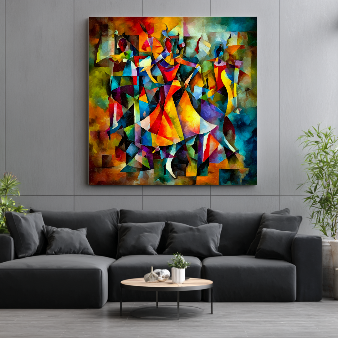 Ballroom - Digital Art Canvas Print - 120x120cm