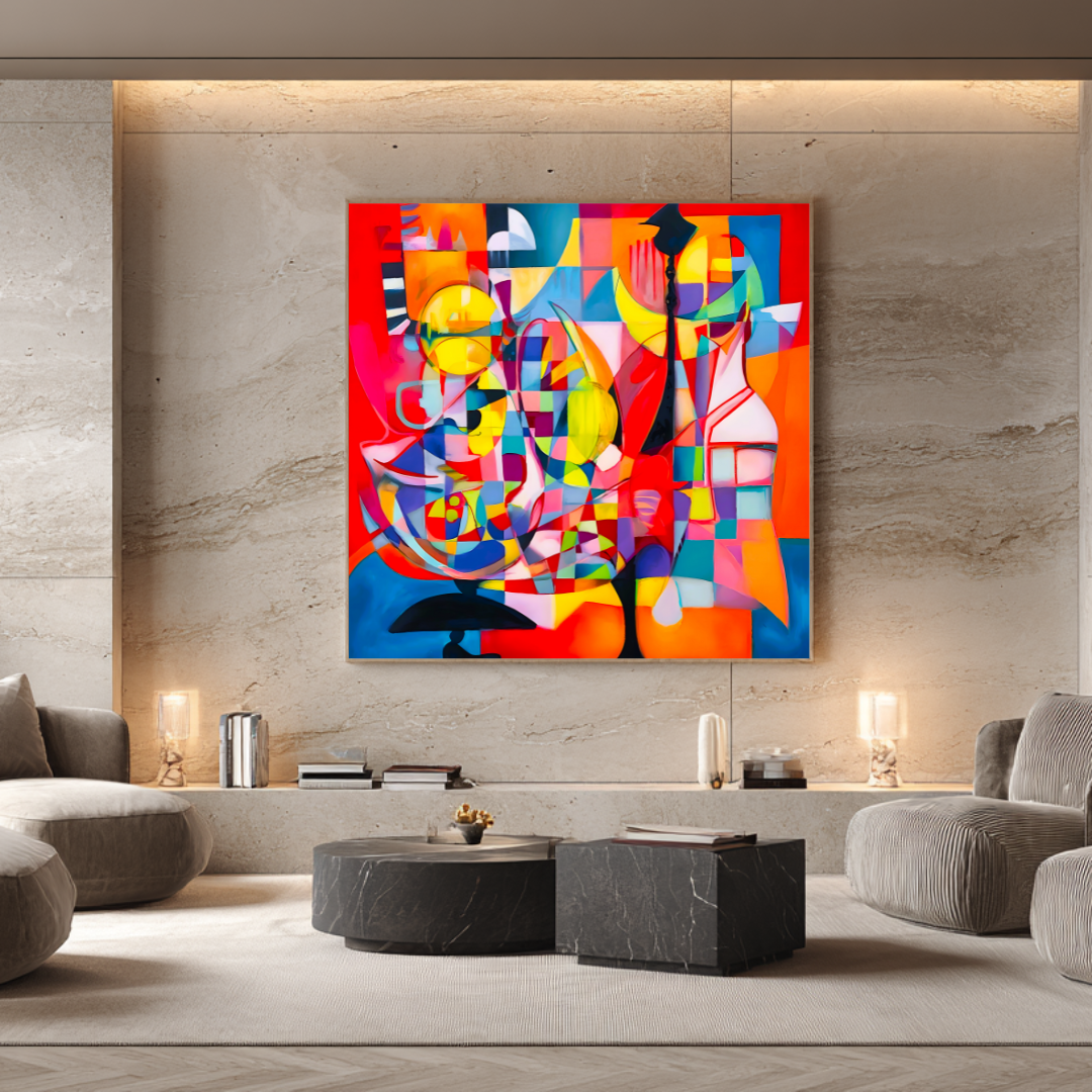 Fruit Bowl - Digital Art Canvas Print - 120x120cm