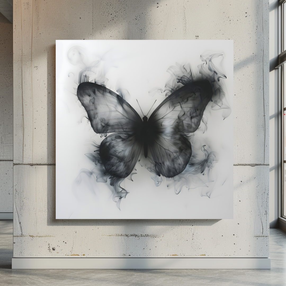 Large abstract canvas print featuring vibrant colors and animal motifs by My Store, 100x100cm