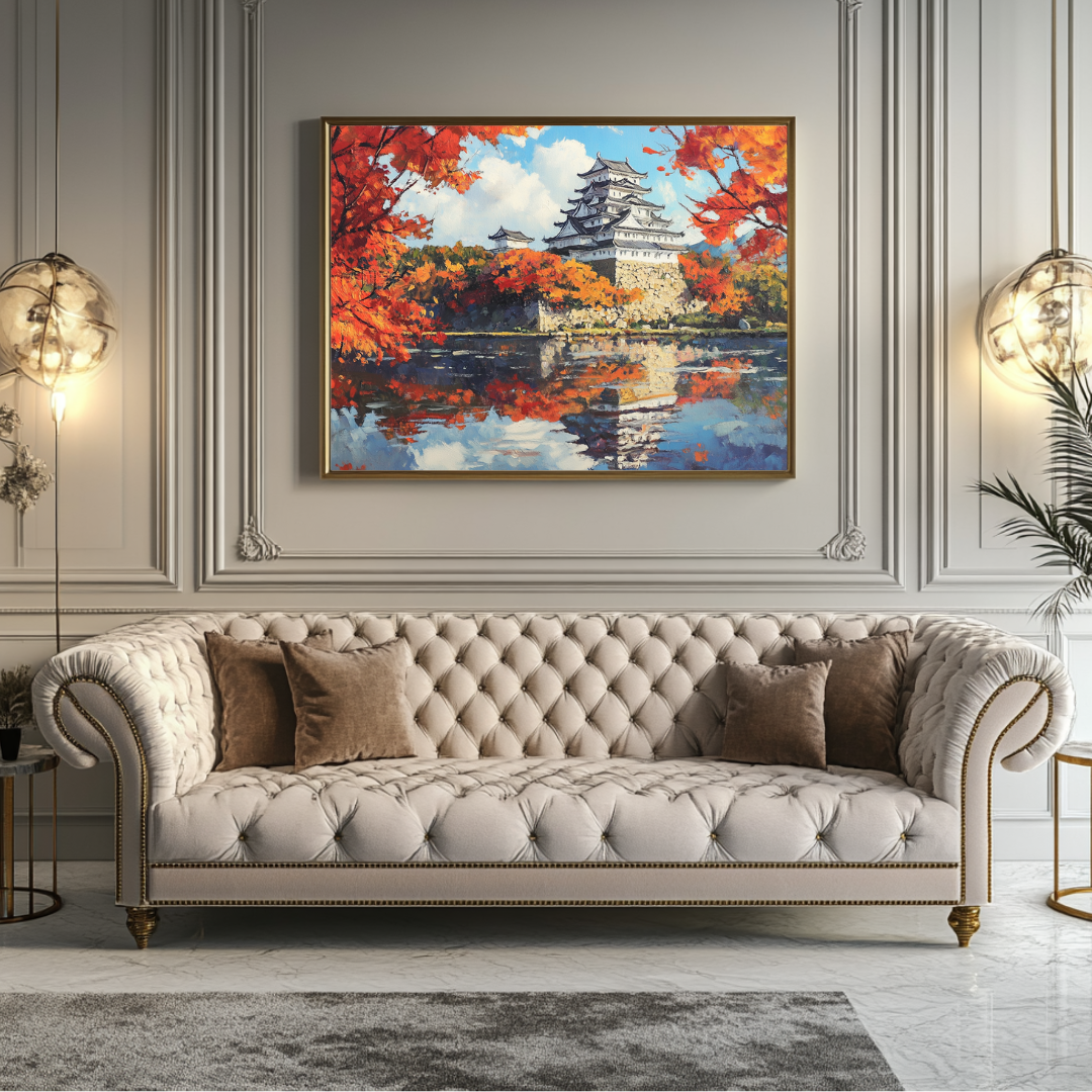 Imperial Maples canvas art print featuring vibrant autumn colors, 90x120cm, by My Store