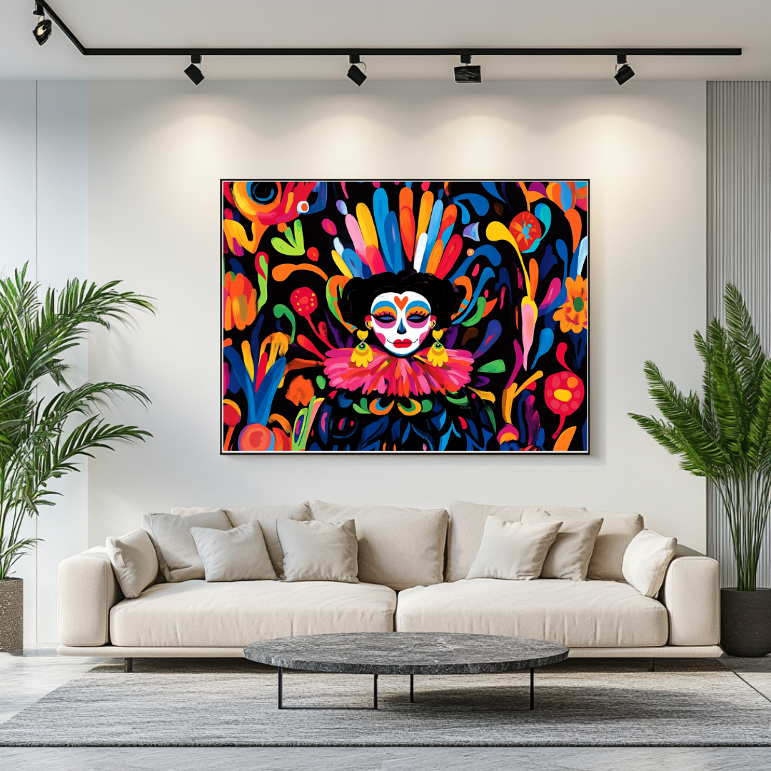 La Catrina Wall Art - Day of the Dead Canvas Print 100x130cm