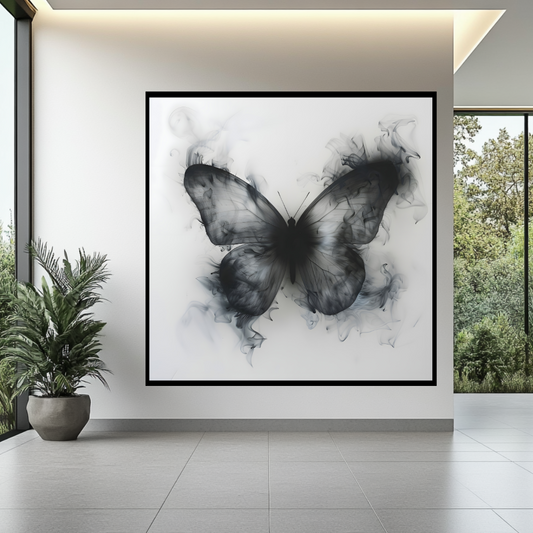 Large 100x100cm abstract canvas print featuring vibrant colors and animal portrait design by My Store