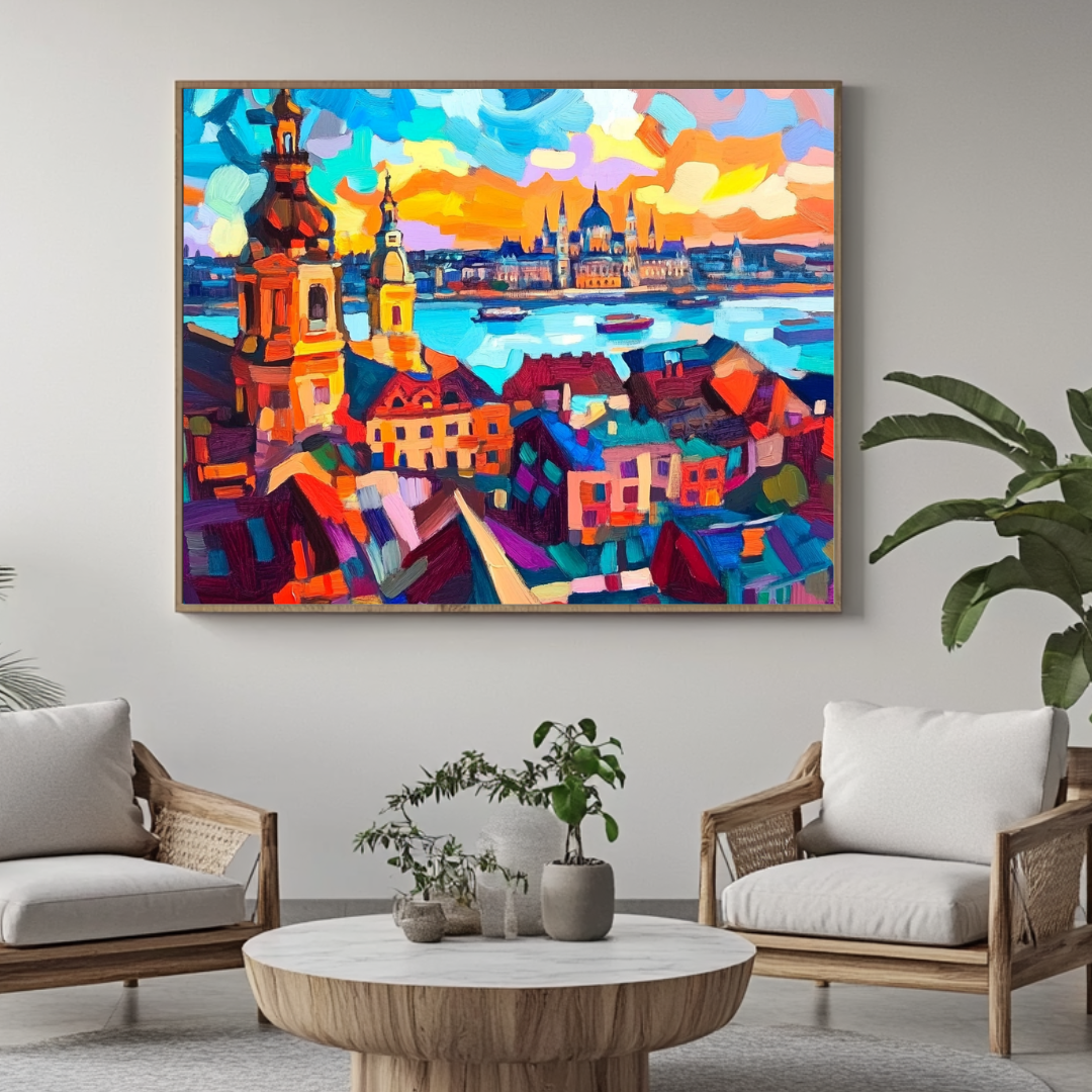 Budapest #3 Digital Art Print - Canvas Wall Art 130x93cm