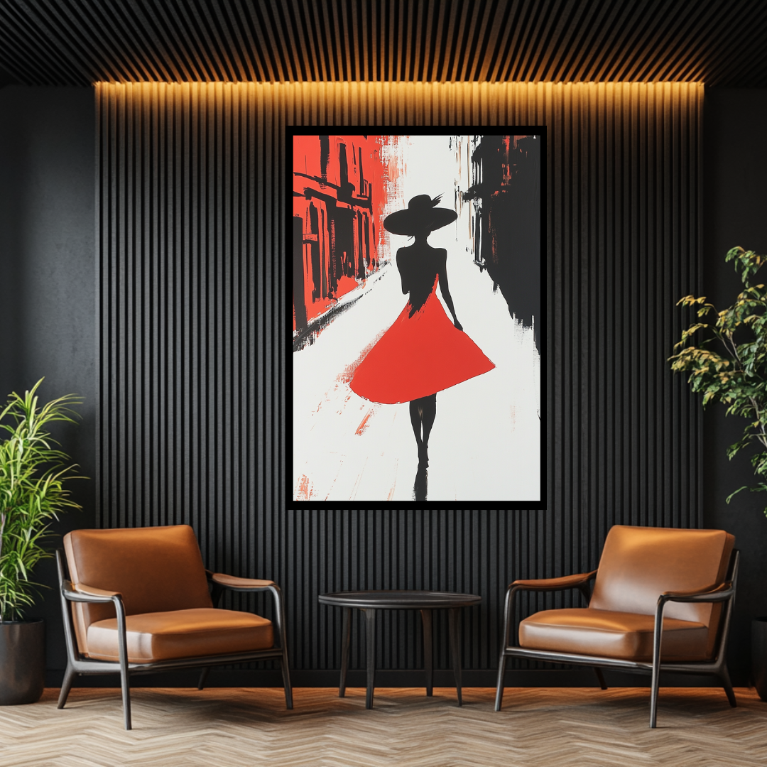 Follow Me Digital Art Canvas Print - Female Portrait Wall Art 90x120cm