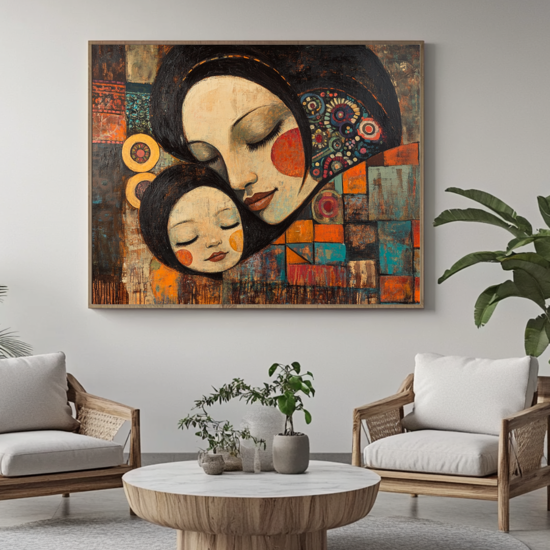 Tenderness Abstract Art Canvas Print - Modern Romantic Wall Art
