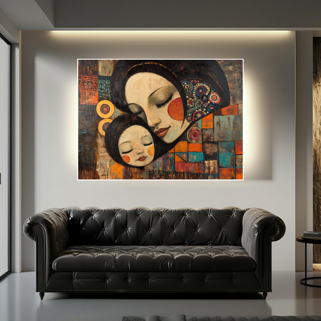 Tenderness Abstract Art Canvas Print - Modern Romantic Wall Art