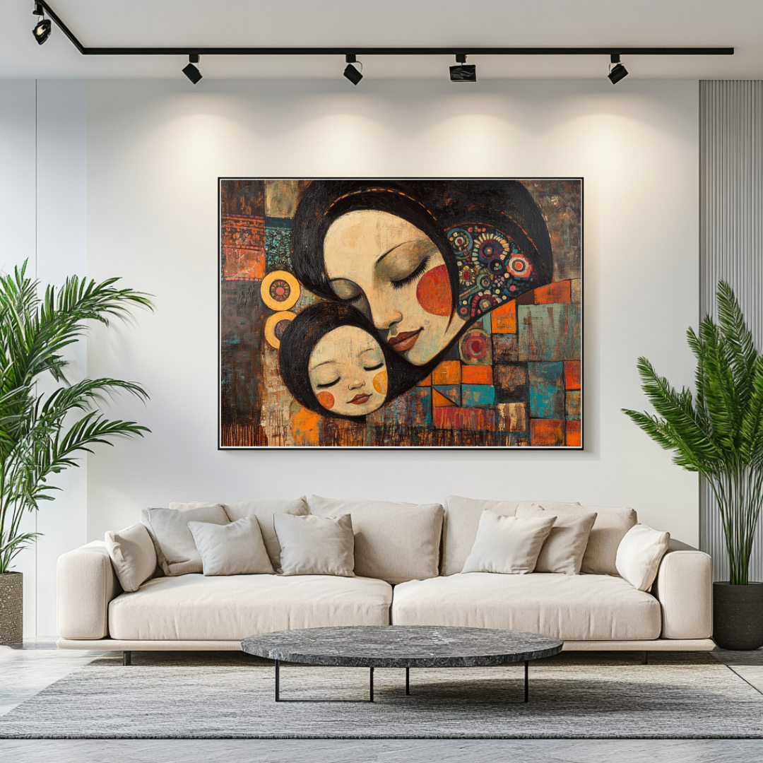 Tenderness Abstract Art Canvas Print - Modern Romantic Wall Art
