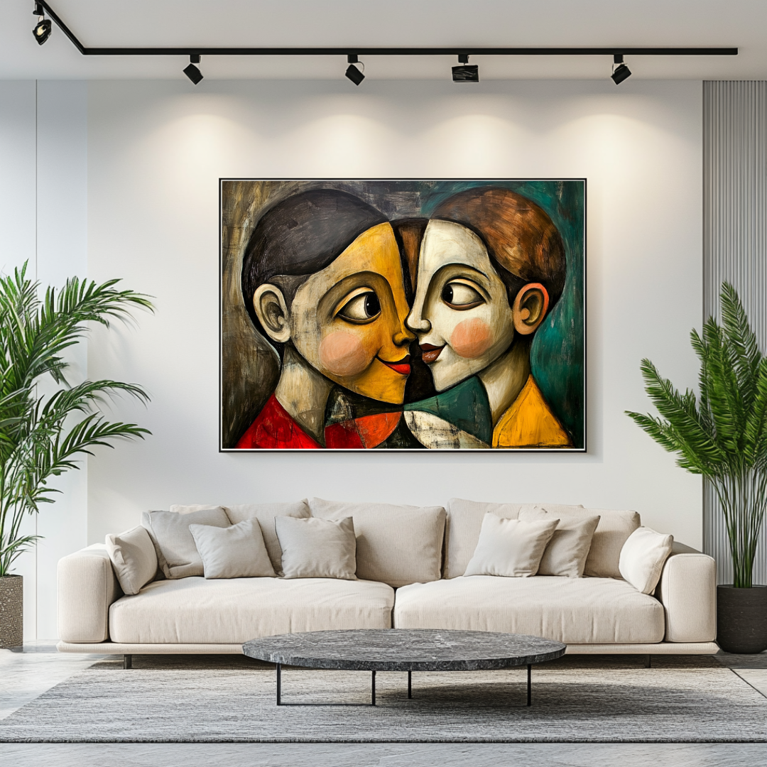 First Love Abstract Canvas Art Print - Digital Giclée 130x93cm
