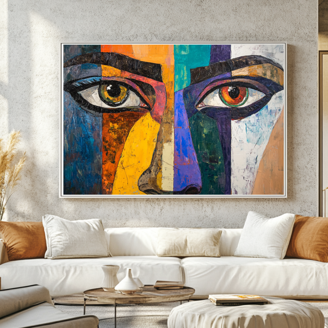 Charmed Abstract Canvas Print by My Store, colorful digital art in 130x93cm, perfect for bedroom decor.
