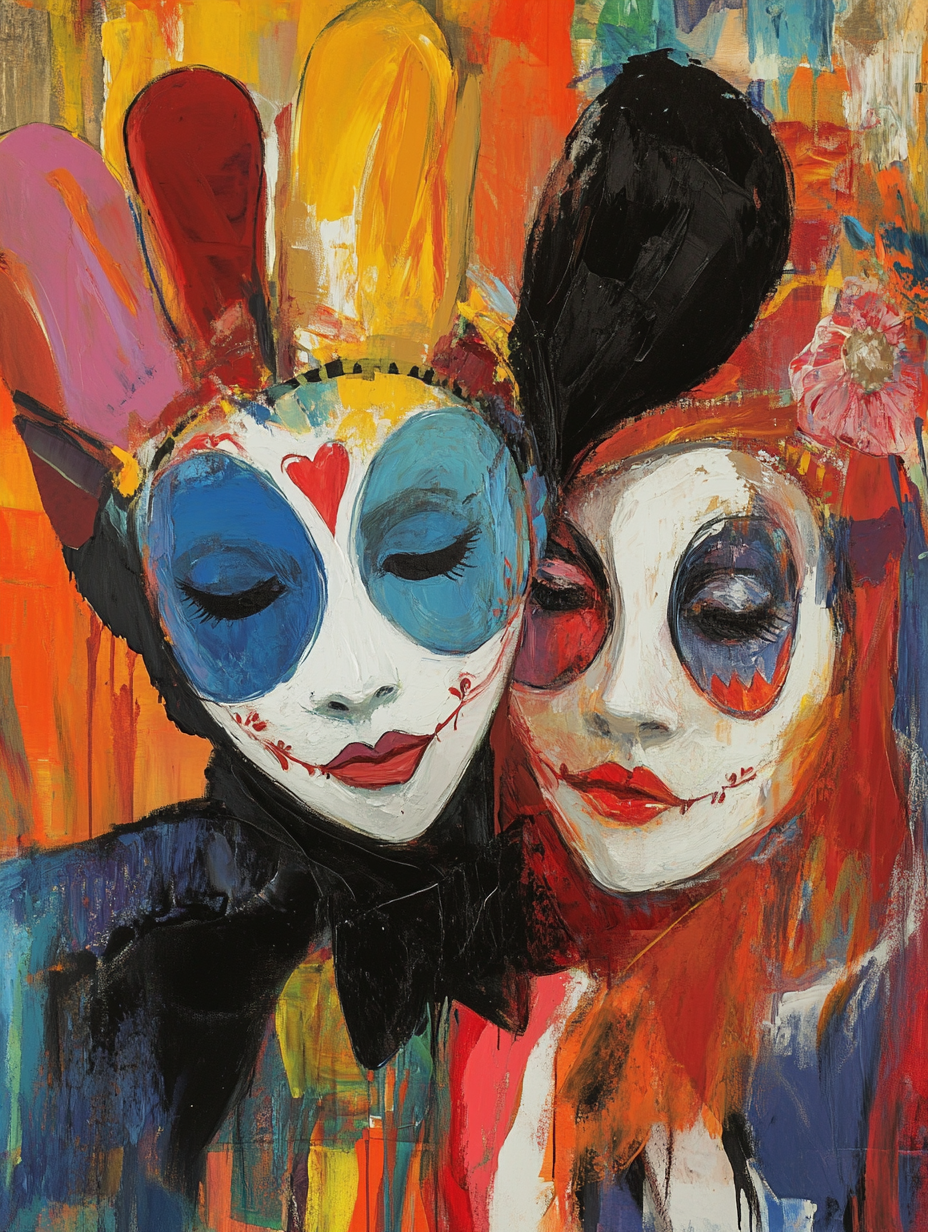 Modern female art giclée canvas print in vibrant colors, 90x120cm by My Store, ideal for teen bedroom decor.