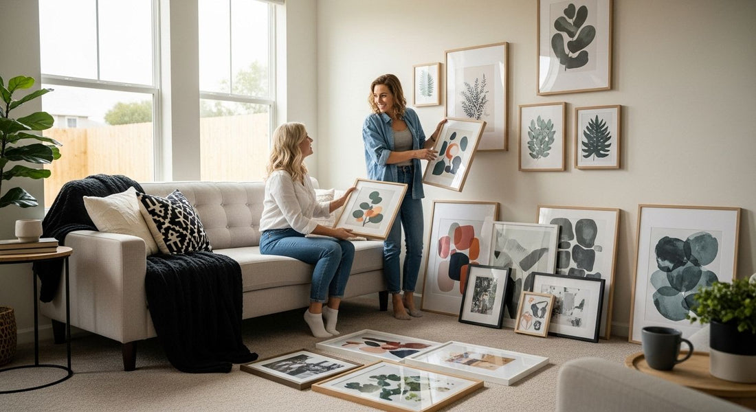 art themes, new home decor, gallery wall