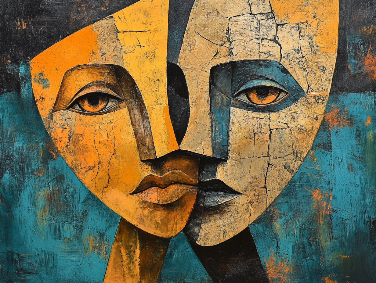 The Ladies Abstract Female Portrait Canvas Print - Giclée Art 130x93cm