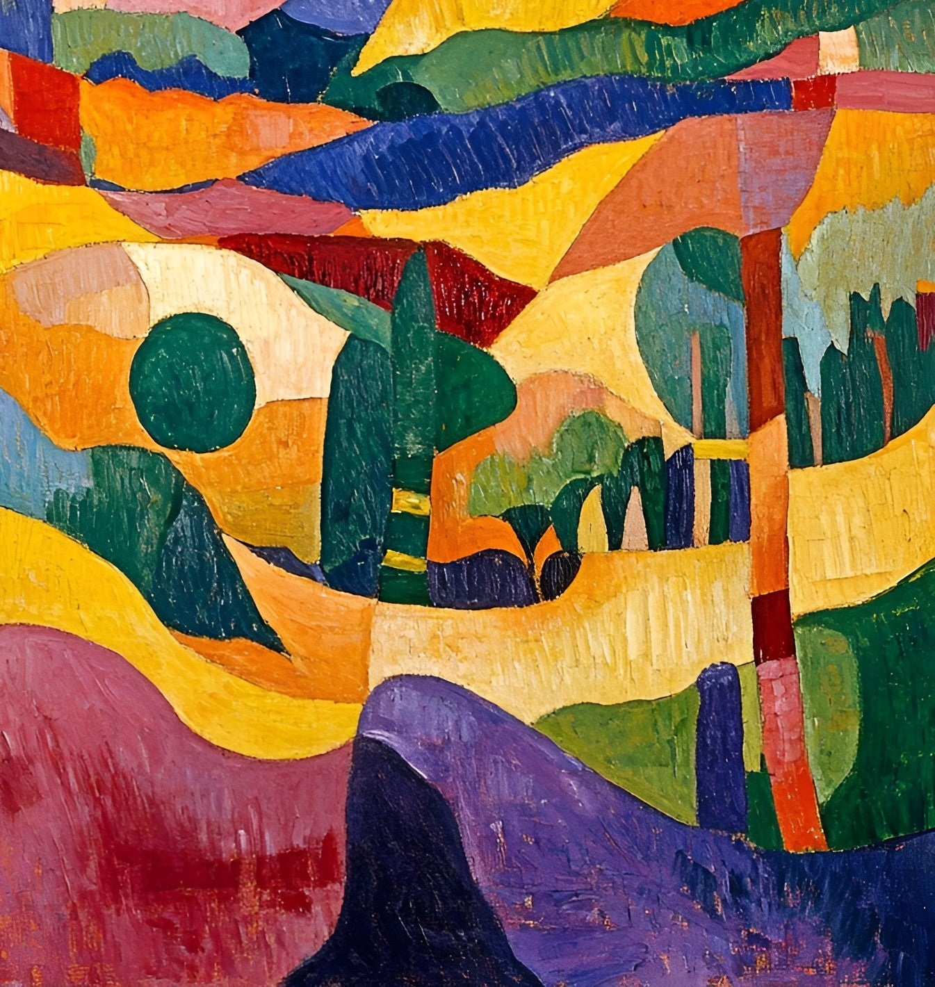 Vibrant Hills, 120 cm x 90 cm (47.2" x 35.4")