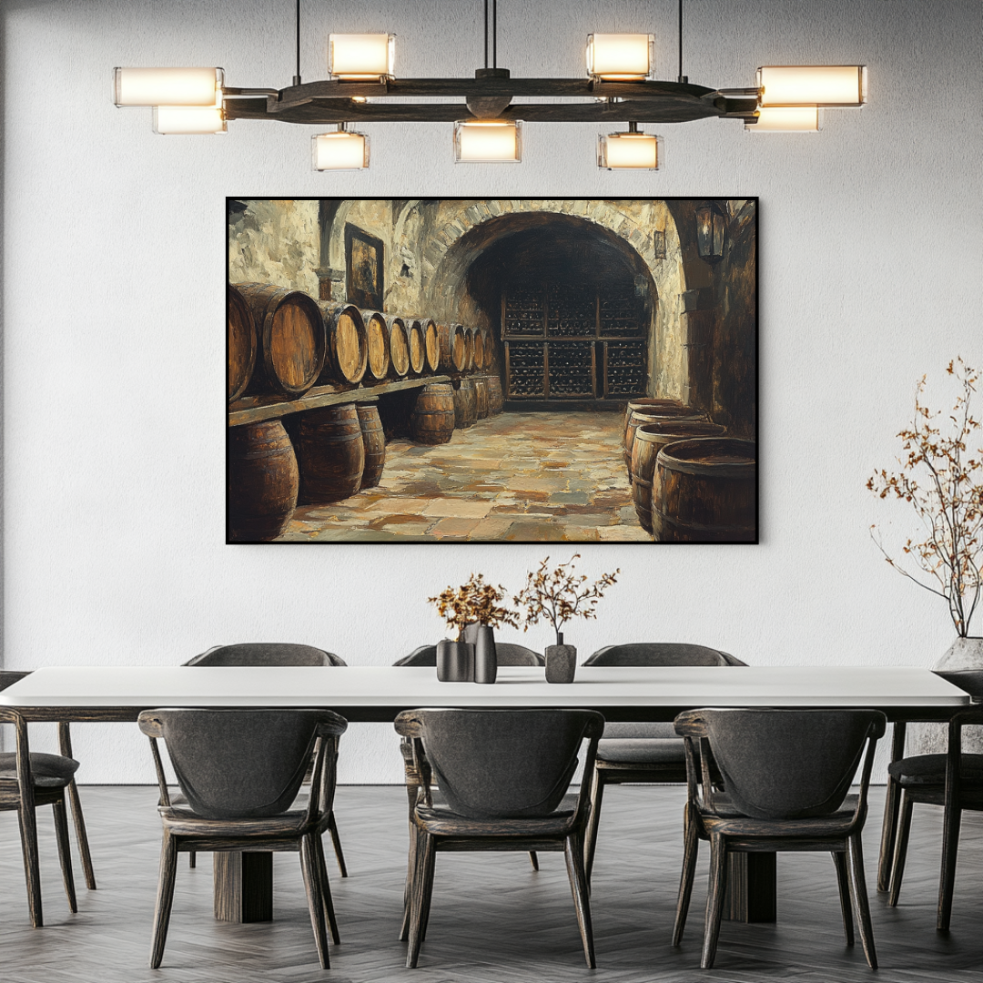 Down Under Bar Scene Canvas Print - Digital Art Giclée 130x93cm