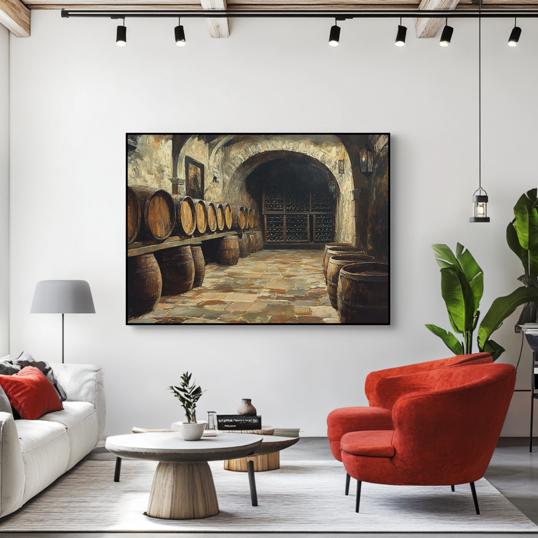 Down Under Bar Scene Canvas Print - Digital Art Giclée 130x93cm