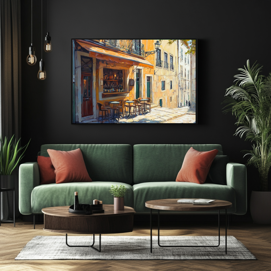 Coffee Break Canvas Art - Digital Artwork Print 130x93cm