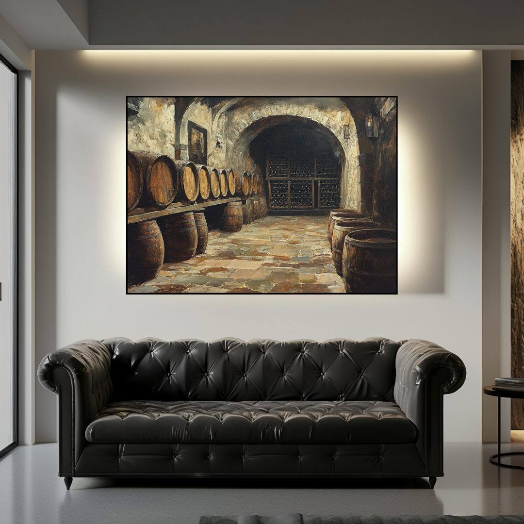 Down Under Bar Scene Canvas Print - Digital Art Giclée 130x93cm