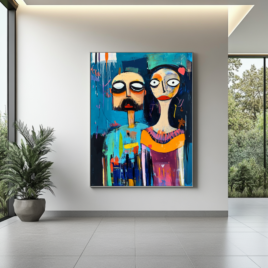 Contemporary digital art canvas print featuring a pastoral scene, 90x120cm, by My Store
