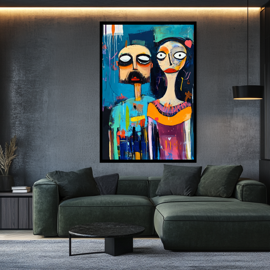 Contemporary digital art canvas print featuring a pastoral scene in soft colors, 90x120cm by My Store