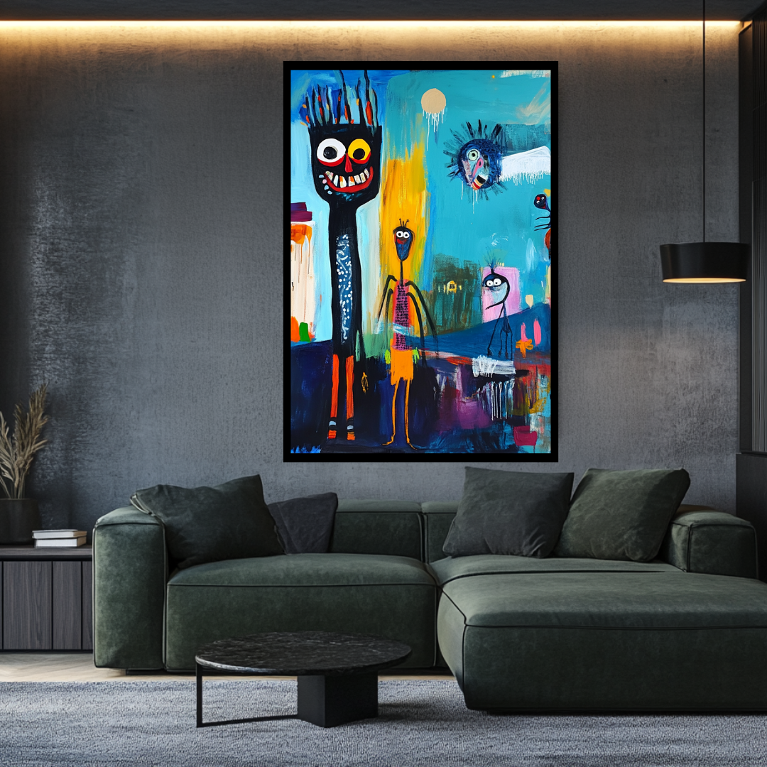 Best Friends digital art print on 365gsm canvas, 90x120cm, perfect for bedroom wall decor by My Store