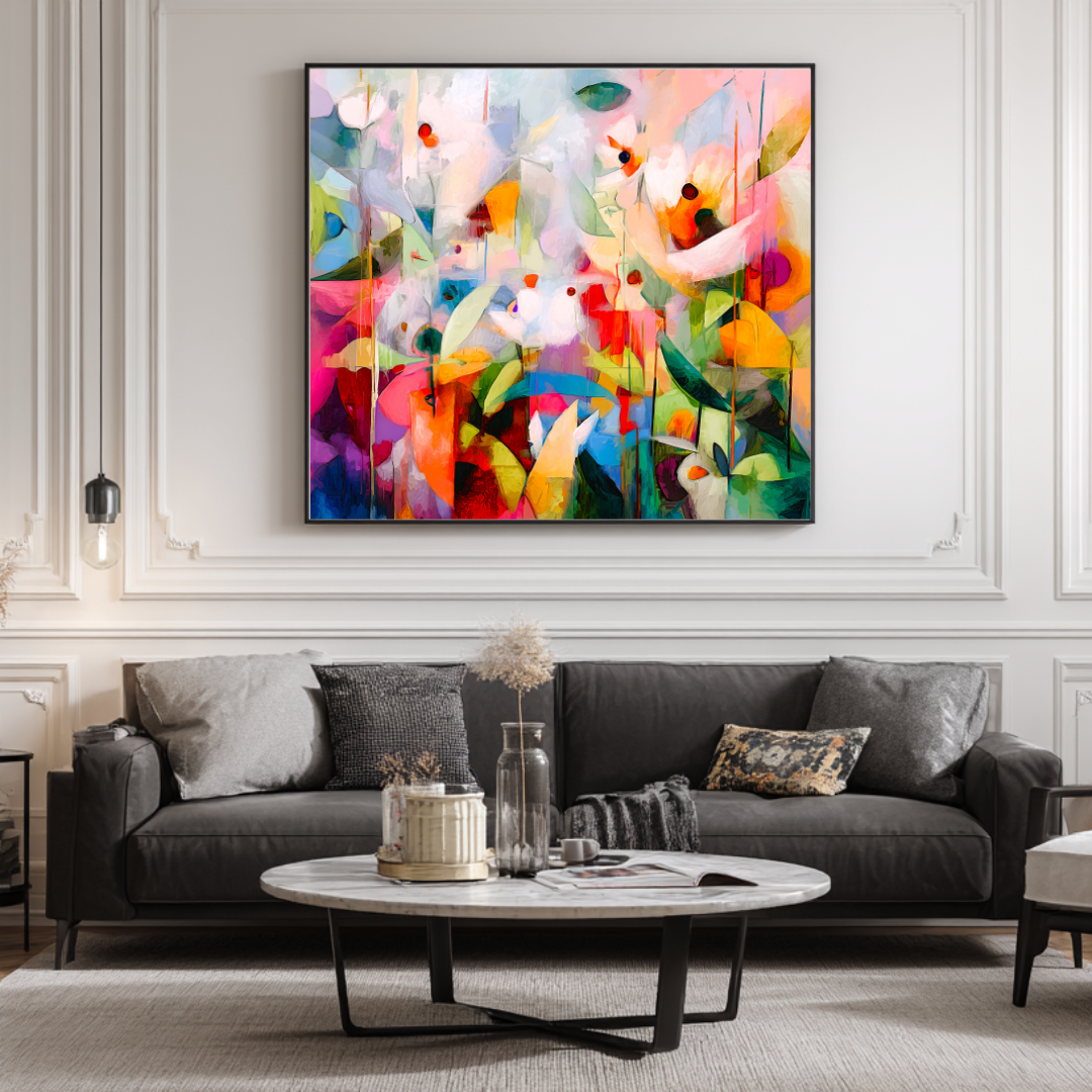 Garden - Digital Art Canvas Print - 120x120cm